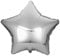 Kopper-24 Folienballon Stern 45 cm Luftballon Hochzeit Helium Ballon 18 Zoll Heliumballon Star Sternenballon XL Geburtsatag Party Deko Dekoration bunt JGA Folie Sterne (Silber)