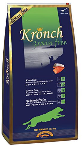 Kronch Grainfree | 5 kg | Trockenfutter für Hunde mit frischem Lachs | Für Getreide-Allergiker sehr gut geeignet | Zur Unterstützung des Stoffwechsels