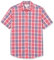 Amazon Essentials Men's Regular-Fit Short-Sleeve Poplin Shirt, Washed Red Windowpane, XXL