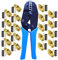 10 connettori SMA maschio a femmina e strumento di crimpatura coassiale per cavo di prolunga antenna wifi SMA BNC RG58