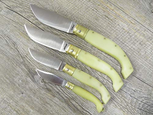 marca Knife Coltello Sardegna SARDO ARBURESA Manico in Resina Nera scuoio (scuoio, 17 cm)