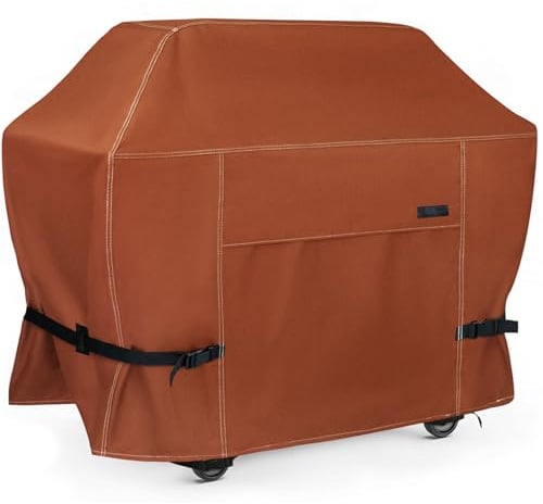 NettyPro BBQ Grill Cover 52 inch Heavy Duty Waterproof Outdoor 2-3 Burners Gas Grill Cover for Outside Weber, Char-Broil, Brinkmann, Nexgrill Barbecue, Brown