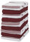 Sticky Toffee Geschirrtücher aus 100% Baumwolle, Frottee, 9 Stück, Küchentücher, 40,6 x 71 cm, rot, weich, saugfähig, für Restaurant, Bar, Glas, Küchentücher