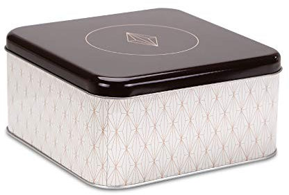 Städter 710061 Vanilla Diamonds Gebäckdose, Weißblech, 16,5 x 16,5 cm