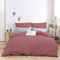 MOHAP Housse de Couette 240x260cm+2 Taies d'oreillers 65x65cm Vieux Rose Parure de Lit Adulte 2 Personnes 100 Fils/cm² en Microfibre avec Fermeture Éclair