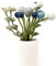 Gry & SIF künstlicher Blumenstrauß aus Filz, dekorative Blumen-Arrangements, Winterstrauß, Blau,Grau, Weiß, Wohnzimmer-Deko, Handmade, Fairtrade | 1x Filz-Blumenstrauß Ida, 17-teilig