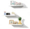 AIIKTOTA Floating Shelves, Wall Storage Shelf Set of 3, Modern Wall Mounted Shelf Unit with Invisible Brackets for Display, Books, Organizer and Decor (15D x 40W x 1.5H)