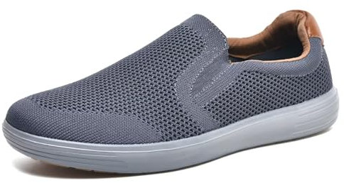 Puxowe Zapatillas para Hombre Malla Slip On Zapatos Deportivas Verano Plano Bambas 42 EU Deep Gray