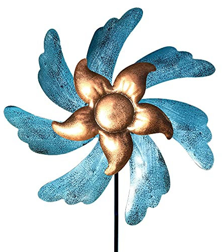 Wind Spinner Metal Outdoor Yard Art Decorative Sculptures Windmill for Patio Lawn Garden