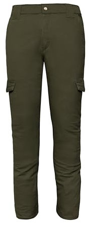 GREAT BIKERS GEAR - Pantalones de moto con forro protector de aramida, rodilleras, para hombre, pantalones vaqueros, protectores, verde, 34W/32L