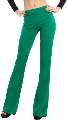 Toocool Damen-Schlaghose, Damen-Jazzpants mit tailliertem Bein, Damen-Stretchhose, Damen Flare Leggings, Bootcut Hose JL-2148