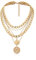 Sttiafay Punk Chunky Chain Necklace Exaggerated Layered Cuban Link Chain Necklace Multilayer Carved Coin Pendant Necklaces Thick Choker Jewelry for Women (Gold)