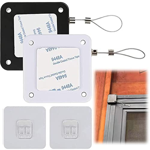 Cierrapuertas Automático Cierrapuertas Con Sensor Cierrapuertas Correderas Sensor De Cierre De Puerta con 800 g Cuerda de Alambre de 1,2 m Fácil de Instalar Apto para Todo Tipo de Puertas 2 Piezas