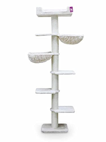 Petrebels Kratzbaum Alexis 224, Kratzbaum bis zur Decke, 45 x 35 x 224 cm, Farbe Cream/Beige