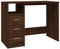 vidaXL Bureau avec tiroirs Chêne Marron 102x50x76 cm Bois d'ingénierie, Bureau d'ordinateur, Bureau d’écriture, mobilier de Bureau à Domicile