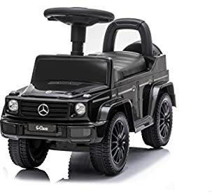 FINOOS Kinder Rutschauto Mercedes G350 - Lizenziert - Rutscher - Lauflernwagen - Lernspielzeug für Kinder Kinder von 12-36 Monaten (Schwarz)