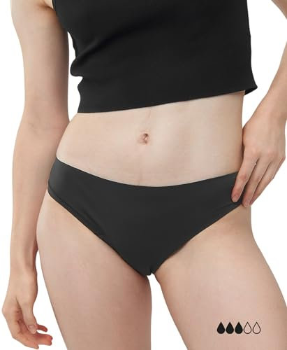 MyMonthlys Seamless Periodenunterwäsche 3er Set Mädchen - mittlere & leichte Blutung/ersetzt 2-3 Tampons - ohne Biozide & Silberchlorid - Periodenslips saugstark bequem - XXS / 32/164