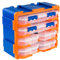 Brigros - Cassettiera Porta Minuteria In Plastica 38x18x32 CM, Cassettiera Plastica 4 Cassetti Trasparenti, Cassettiera Porta Oggetti Modulare Per Garage O Officina (6 Cassetti)