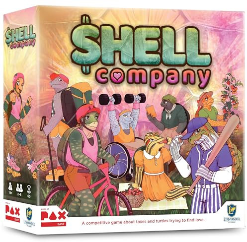 Lynnvander Studios: Shell Company: Don't Write Me Off – Strategie-Brettspiel, Steuern und Liebe finden (als Schildkröte), ab 14 Jahren, 2–6 Spieler, 60 Minuten