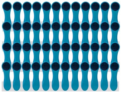 48 Wäscheklammern Wäscheclips mit Spiralfedern Soft Grip Softgrip Soft Touch Softtouch Blau Anthrazit