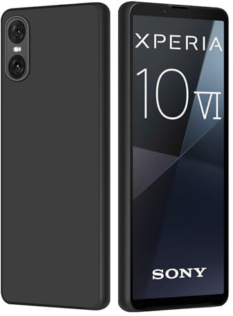 Holilo Hülle für Sony Xperia 10 VI 5G, Silikon Handyhülle Anti - Kratzer Dünn Schutzhülle Rundumschutz Stoßfest Cover - Schwarz