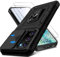 Kameraschutz Handyhülle für Samsung Galaxy S20 Hülle mit Displayschutz*2 pcs, 360 Grad Magnet Metall Ring Halter Galaxy S20 5G Tasche Case Militär Stoßfest Schutzhülle für Samsung S20 Handy (Schwarz)