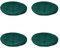 Factorys 4er Set Stuhlkissen, Sitzkissen Größe rund Durchmesser: 40cm, für Indoor und Outdoor aus Cotton Dicke Polsterung Stuhlauflage (Grün)
