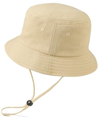 TAGVO XL/XXL Fischerhut Herren Damen, Große Anglerhut UPF50+ Baumwolle Bucket Hat Faltbar UV-Schutz Sonnenhut mit Breiter Krempe