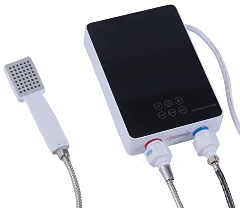 WooDerson Elektrischer Durchlauferhitzer 6010W, 220V Küchen-Warmwasserbereiter Mit Lcd-Display Und Duschkopf, Mehrere Schutzfunktionen, Wassertemperatur Bis 55℃