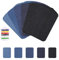 Denim Repair Patches for Jeans - 25 Iron on Denim 12.5 × 9.5 cm with Colorful Sewing Kit, Patches Iron on Repair Kit for Inside Jeans Clothing
