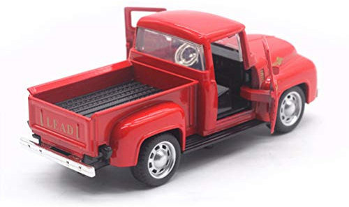 Greensen Metallauto Roter Lastwagen, Vintage-Metallauto, Langlebiges Modellauto. als Spielzeug oder Dekoration für Zuhause, Tischplatte oder Regal (Rot)