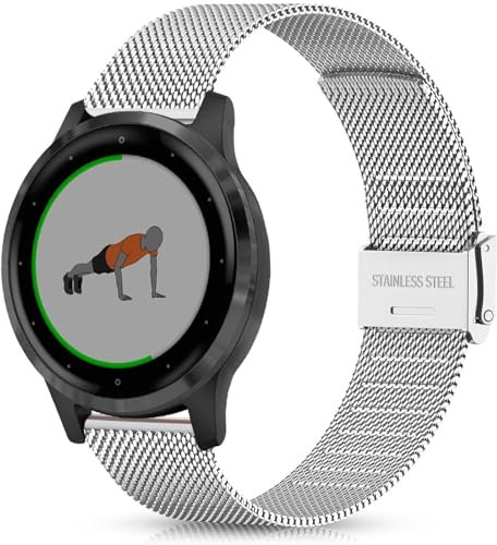 Harikiri 20mm Metall Armband mit Garmin Vivoactive 5/Vivomove 3 40mm/Vivoactive 3/3 Music,Garmin Venu/Venu 2 Plus/Venu Sq/Sq 2/Sq Music/Sq 2 Music/Vivomove/Vivomove HR/Luxe 42mm