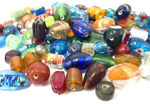 Glasperlen, bunte Mischung,ca. 300g,mind. 80 Perlen, ca.6-16mm, verschiedene Formen und Größen zum auffädeln, basteln, selber machen