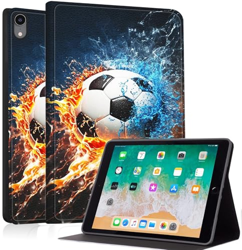 for iPad 10th Generation Case 2022, for iPad 10.9 inch Protective Case Slim Stand Folio Cover with Auto Wake/Sleep, Shockproof PU Leather Case for iPad 10.9 inch 2022 (10th Gen), Soccer Ball