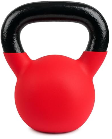 Neoprene Kettlebell 6–24KG – Cast Iron Color-Coded Weights for Strength, Cardio & Home Workouts – FLG Fitness (10KG (Red))