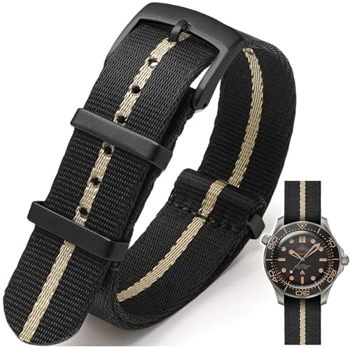 Nizonlaie Uhrenarmbänder Nylon Klassische NATO Stil Uhrenarmband 18mm 20mm 22mm 24mm Premium Sport Ballistic Nylon Militär Uhren Armband Ersatz Uhrenband für Herren Damen