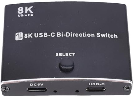CHEOTIME USB C KVM-Umschalter 2 in 1 Ausgang, 1 2 Laptops 8K@60Hz HDMI KVM-Umschalter 2 Computer teilen Sich 1 Gerät für Laptop-Tablet-Smartphone-Spielekonsolen