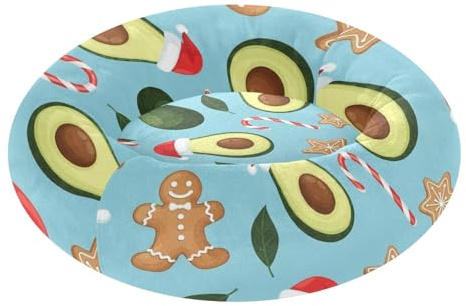 Zathe Avocados Haustier- und Katzenbetten mit weihnachtlichen Avocados, lindert Stress, flauschigeres Hundekissen für extra kleine Haustiere