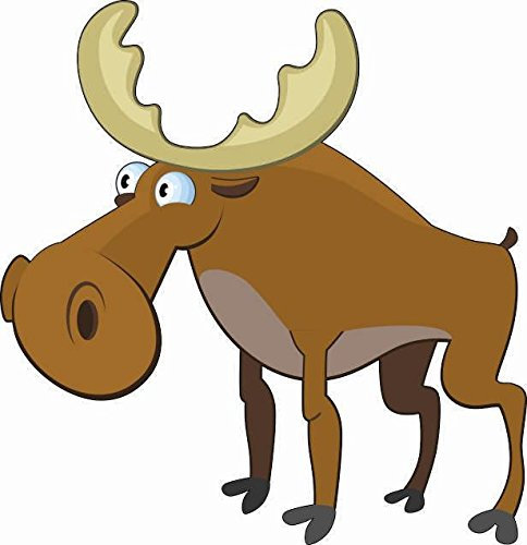 U24 Aufkleber lustiger Elch Autoaufkleber 20 x 20 cm Sticker