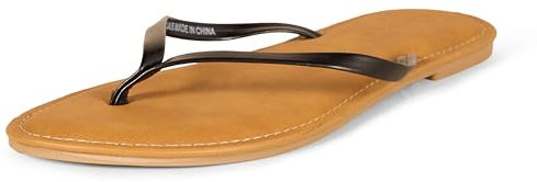 Amazon Essentials Sandale Tong Femme, Noir, 38.5 EU