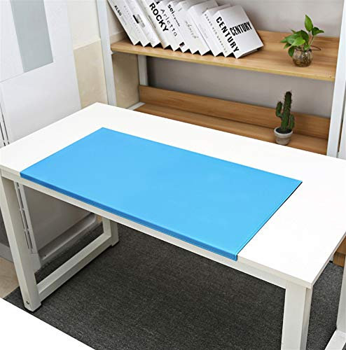 SK Studio sous-Mains Bureau en Cuir PU, Tapis de Souris Grand Imperméable, Antidérapant Verrouillage du Bord, pour Ordinateurs et Ordinateurs Portables Bleu Ciel 60x40cm