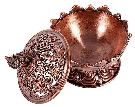 Räuchergefäß Vintage Backflow Smoke Stick Kegelhalter Home Decoration Hot(Rote Bronze)