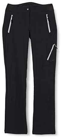 CMP Damen Lange broek voor dames Funktionshose Stretch, Nero, 40 EU