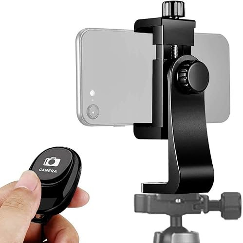 Victiv Mobile Phone Tripod Mount with Shutter Remote Control for Selfie Shooting & Video Recording, Switch from Portrait to Landscape Easily, Compatible with Phone 11/XR/X/8/Plus & More Cell Phones