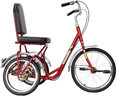 Dreirad für Erwachsene Mit Korb, 3-Rad Fahrrad für Senioren, Cruiser Bike für Frauen Männer Anfänger, Verschleißfester Sattel