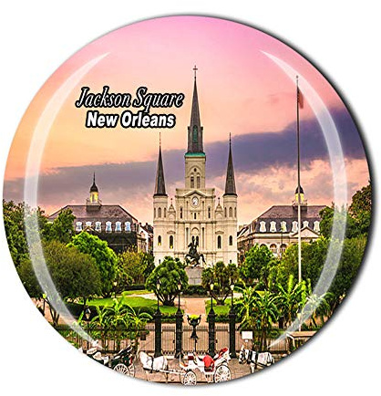 Jackson Square New Orleans USA Kühlschrankmagnet Souvenir Geschenk Magnetaufkleber