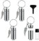 Belle Vous Silberner Asche Anhänger für Gedenken an Verstorbene (4 STK) 4,9 cm - Engels-Flügel Anhänger aus Aluminiumlegierung - Schlüssel- & Kettenanhänger zum Befüllen