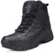IYVW A09 A Herren Stiefel Leder Swat Boots mit Thinsulate Fütterung Schwarz 43EU