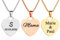 Herzkette mit Wunschgravur mit Buchstabe Damen-Kette Namenskette mit Name oder Buchstaben Amulett in Herzform silber gold rosegold Personalisierte Edelstahl Gravur Kette Herz Mama Geburtstag Silber