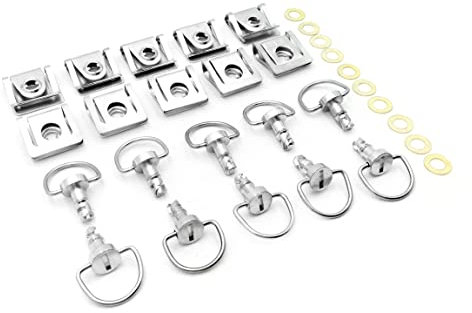 AfterMokit Lot de 10 attaches de rechange à dégagement rapide - 1,4 cm - Boulons de carénage et goujons quart de tour avec clips chromés